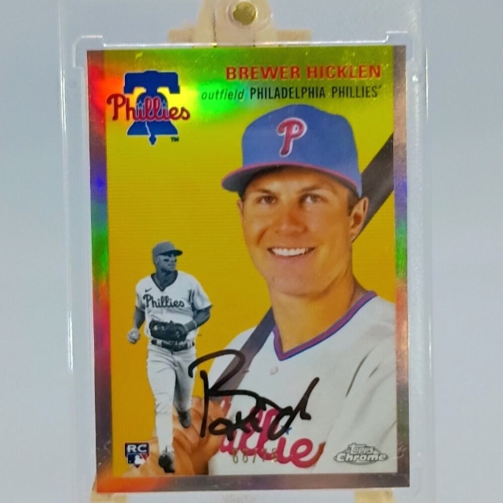 SP /75 Brewer Hicklen Rose Gold Refractor Topps Chrome #128 2022